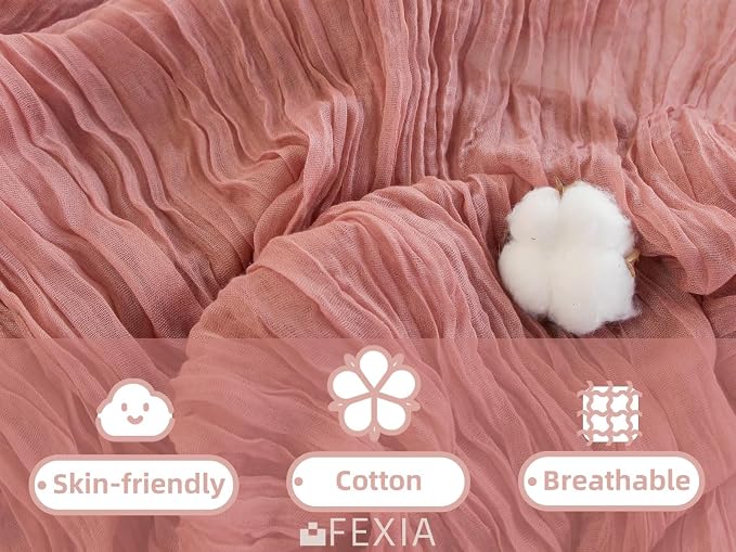 FEXIA 3 Pack Rose Pink Table Runner 35x120 Inches - Image 4