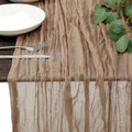DOLOPL Brown Cheesecloth Table Runner 13.3ft Boho Gauze Cheese Cloth Table by DOLOPLOfficial