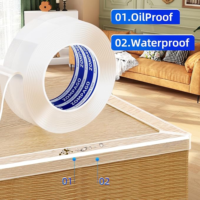 Clear Soft Corner Protectors for Furniture Strip, 0.8in x9.84FT, Sharp Edge & - Image 6