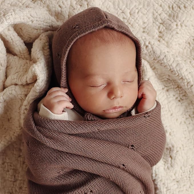 Organic Pointelle Receiving Swaddle Blanket - Image 4