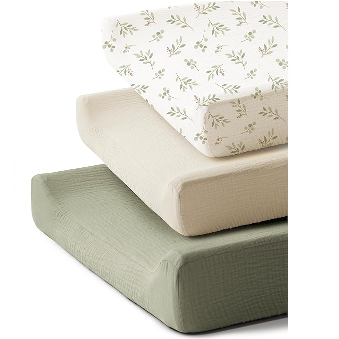 3 Pack Muslin Changing Pad Covers by Unknown