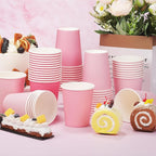 URATOT 60 Pieces 9 Ounce Disposable Paper Cups Gradient Pink Party Cups - Image 4