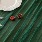 6pcs Emerald Green Cheesecloth Table Runner Gauze 120 Inch 10 FT Rustic Boho - Image 3