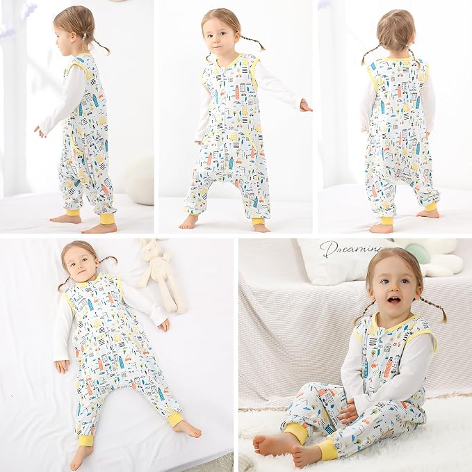 WONDAY Toddler Sleep Sack with Feet, 0.5 Tog Sleeping Sacks - Image 6