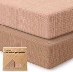 KeaBabies 2-Pack Muslin Crib Sheets by KeaBabies