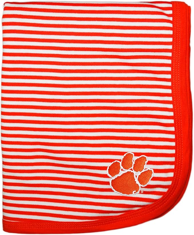 Creative Knitwear Clemson Tigers Striped Baby and Toddler Blanket by CollegeBaby