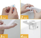 12 Pack Cabinet Locks Child Safety | Baby Safety Cabinet Locks NO Drilling 3M - Image 2