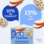 Gerber Baked Teether Wheels, Apple Harvest Crunchy Teether Snack, Baby Crackers - Image 4