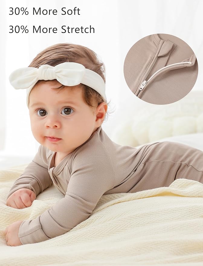 JunNeng Viscose from Bamboo Baby Sleeper, Newborn Footie Pajamas - Image 3