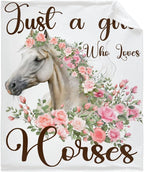 Just A Girl Who Loves Horses Blanket - Image 2