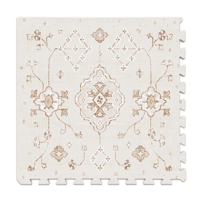 Lillefolk Baby Play Mat for Floor – 6x8ft Vintage Vanilla | Soft Non Toxic - Image 3