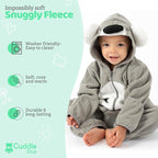 Cuddle Club Fleece Baby Bunting Bodysuit - Image 2