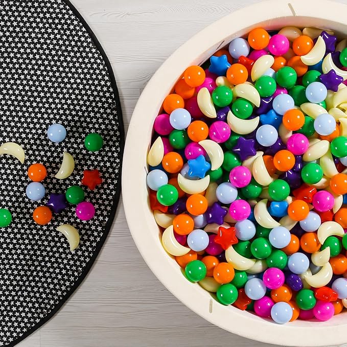 GOGOSO Ball Pit Balls Stars Moon Shapes Plastic Pitballs - Image 3