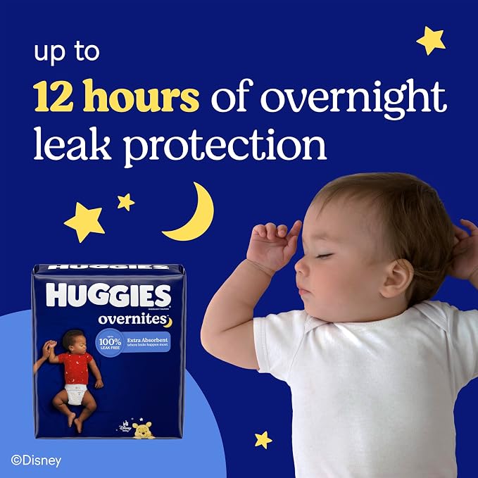 Huggies Size 4 Overnites Baby Diapers: Overnight Diapers, Size 4, 116 Ct - Image 8