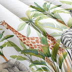 QOOMO Wild Animal Comforter Full Size, Elephant Giraffe Zebra Kids Comforter Set - Image 5