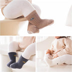 Baby Crew Socks, Grips Combed Cotton Socks Toddler Non-Skid - Image 4