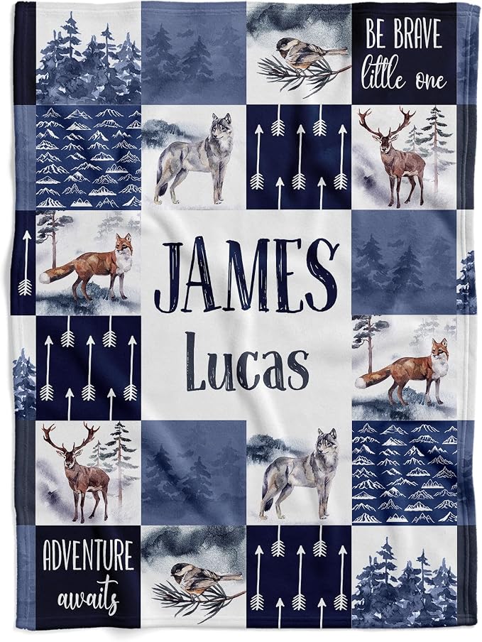 MDPrints Global Woodland Personalized Baby Blankets by MDPrintsGlobal