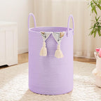 Laundry Basket, Woven Cotton Rope Laundry Hamper, 100L by Artfeel