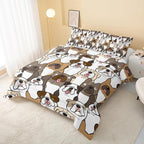 QOOMO Kawaii Dog Comforter Set, Queen Size, Down Alternative, Soft and - Image 3