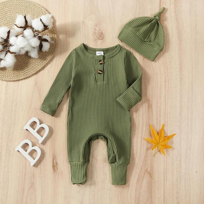 Twopumpkin Newborn Baby Boy Knit Jumpsuit Sweater Romper Newborn Coming Home - Image 2