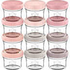 KeaBabies 12pk 4oz Glass Baby Food Containers by KeaBabies