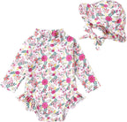 Infant Baby Girl Swimsuit One-Piece Long Sleeve Rash Guard by YOUNGERTREE