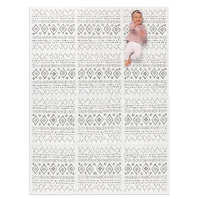 Lillefolk Baby Play Mat for Floor – 6x8ft Boho | Soft Non Toxic Premium EVA by LillefolkKids