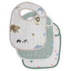 Little Unicorn Premium Classic Bib 3 pack | Adjustable as baby grows | Soft by LittleUnicorn