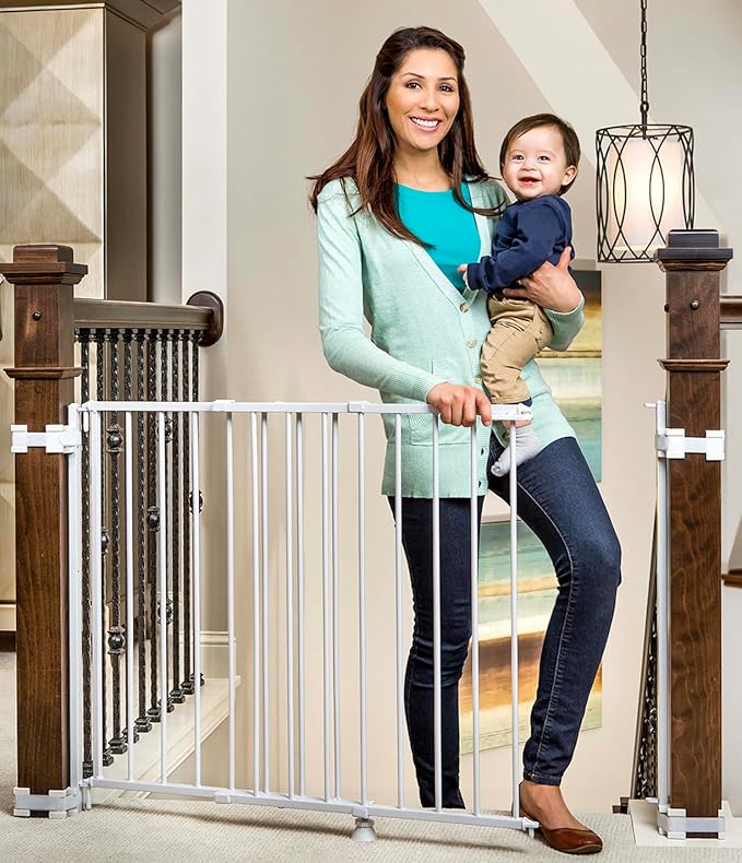Regalo 2-in-1 Stairway and Hallway Wall Mounted Baby Gate, Bonus Kit, Includes - Image 2
