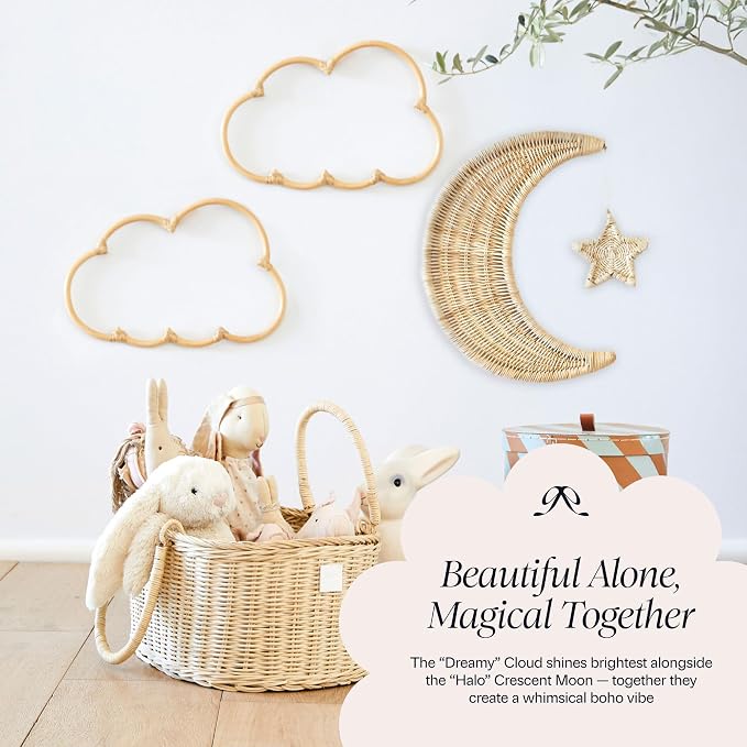 BEBE BASK Handmade Wicker Cloud Décor Set of 2 - Image 9