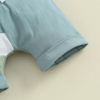 Rtnnsbbfcm Newborn Baby Boy Summer Clothes Short Sleeve Color Block Front - Image 6