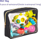 TSA Approved 5-Piece Diaper Bag Organizer Pouch Set Clear Waterproof TPU Kids - Image 5