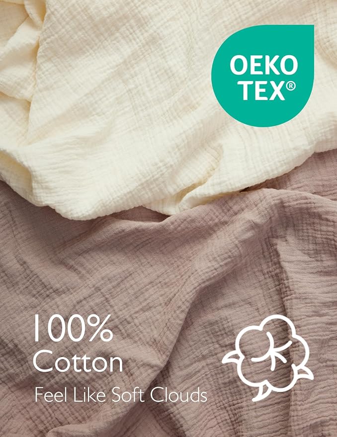 Momcozy Muslin Mini Crib Sheets Fitted - Image 3