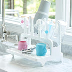 PopYum Glacier White Space Saving Drying Rack from 100% Recycled Bottles - Image 2
