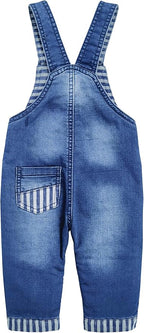 KIDSCOOL SPACE Baby Little Kids Cute Denim Embroidered Fashion Jean Overalls - Image 2