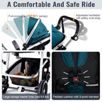 Baby Stroller, 2-in-1 Reversible Toddler Seat - Image 6