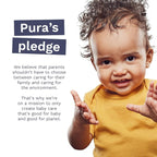 Pura Flushable Toddler Wipes 1 x 60 Wipes, 100% Plastic Free, 99% Water - Image 7