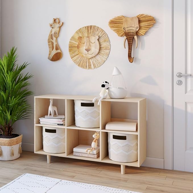 Crane Baby Handmade Wooden Safari Wall Decor, Wood Animal Wall Art - Image 4