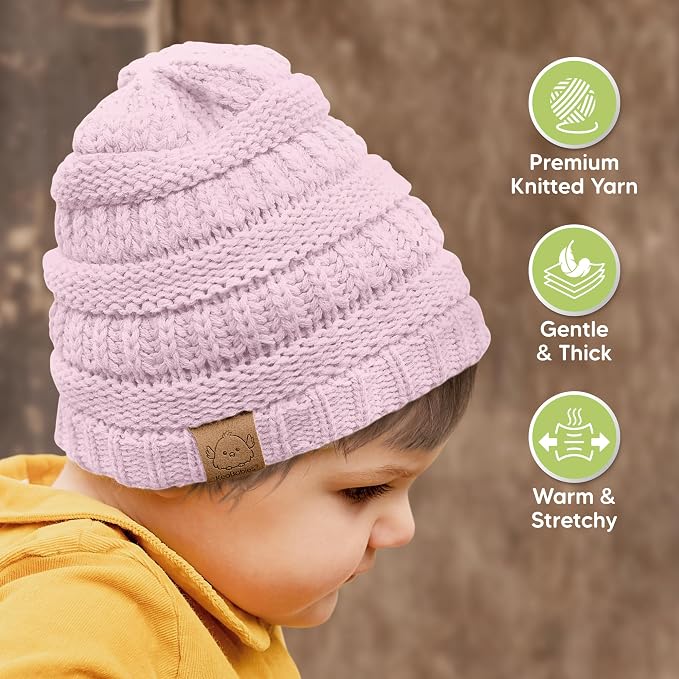 3-Pack Baby Beanies for Boys, Girls - Image 4