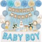 Ouddy Party Dusty Blue Baby Shower Decorations by OuddyParty