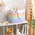 Baby Diaper Caddy Organizer, Cotton Rope Diaper Basket, Baby Basket - Image 2