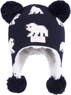 LANGZHEN Toddler Kids Infant Winter Hat, Earflap Knit Warm Cap Fleece Lined by LANGZHEN