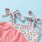 YOUNGER TREE Toddler Girls Two Pieces Swimsuit Color Block Stripe Swimwear - Image 4