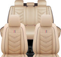 Leather Car Seat Covers Fit for LR LR4 2009-2016, 5 Seater Waterproof and by TENDER+GLOW