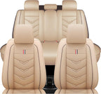 Leather Car Seat Covers Fit for LR LR4 2009-2016, 5 Seater Waterproof and by TENDER+GLOW
