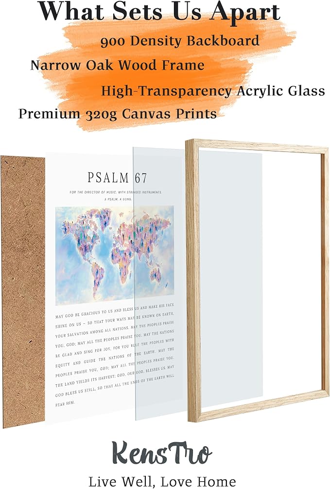 KensTro 12x16 Natural Oak Wood Picture Frame Fits All Standard 12"x16" Canvas - Image 3