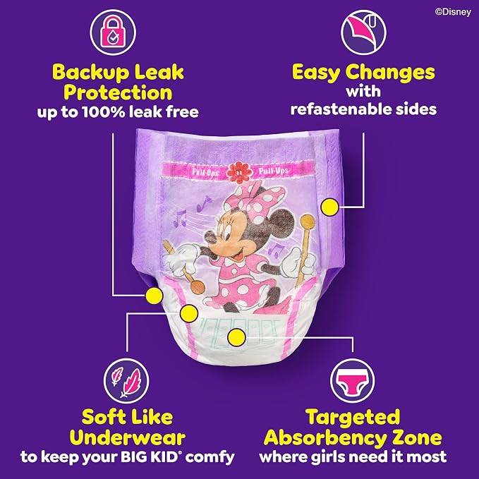 Pull-Ups Girls' Potty Training Pants, Size 5T-6T Training Underwear - Image 3