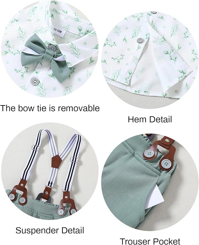 nilikastta Toddler Baby Boy Clothes Suit Gentleman Wedding Outfits Formal Dress - Image 4