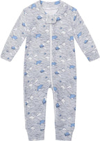 Owlivia Organic Cotton Baby Boy Girl Zip up Sleep 'N Play Pjs, Long Sleeve - Image 2