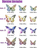 JOSDIOX 48 Pcs Rainbow 3D Butterfly Wall Stickers - Image 2